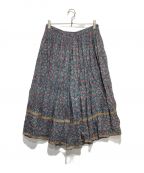 maison de soilメゾンドソイル）の古着「総柄ワイドパンツ」｜ブルー