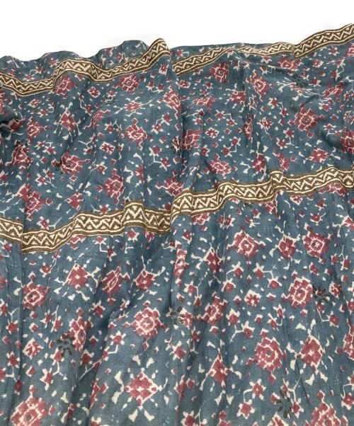 maison de soil（メゾンドソイル）maison de soil (メゾンドソイル) 総柄ワイドパンツ ブルー サイズ:-の古着・服飾アイテム