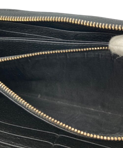 PRADA（プラダ）PRADA (プラダ) レザーラウンドウォレット ブラックの古着・服飾アイテム