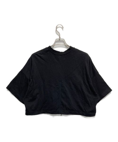 Ujoh（ウジョー）Ujoh (ウジョー) ドローコードヘムクロップドTシャツ ブラック サイズ:2の古着・服飾アイテム