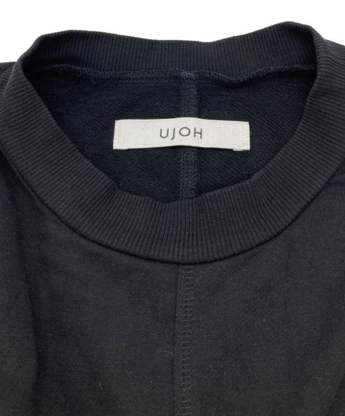 Ujoh（ウジョー）Ujoh (ウジョー) ドローコードヘムクロップドTシャツ ブラック サイズ:2の古着・服飾アイテム