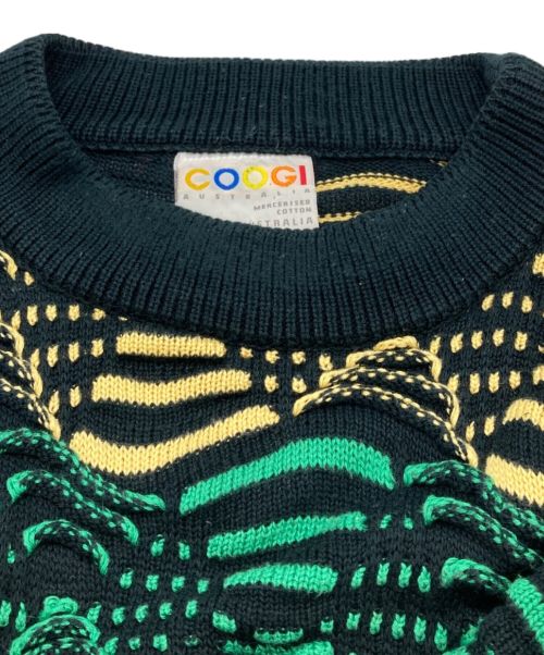 Coogi（クージー）Coogi (クージー) 3Dコットンニット ブラック サイズ:Lの古着・服飾アイテム