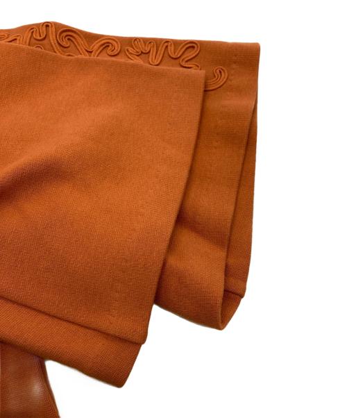 CLANE（クラネ）CLANE (クラネ) CORD EMBROIDERY LACE DOCKING ONE PIECE オレンジ サイズ:2の古着・服飾アイテム