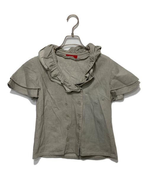 PINK HOUSE（ピンクハウス）PINK HOUSE (ピンクハウス) フリルシャツ ベージュ サイズ:-の古着・服飾アイテム