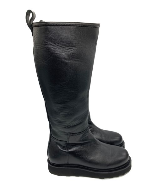 Caminando（カミナンド）Caminando (カミナンド) レザーロングブーツ ブラック サイズ:5の古着・服飾アイテム