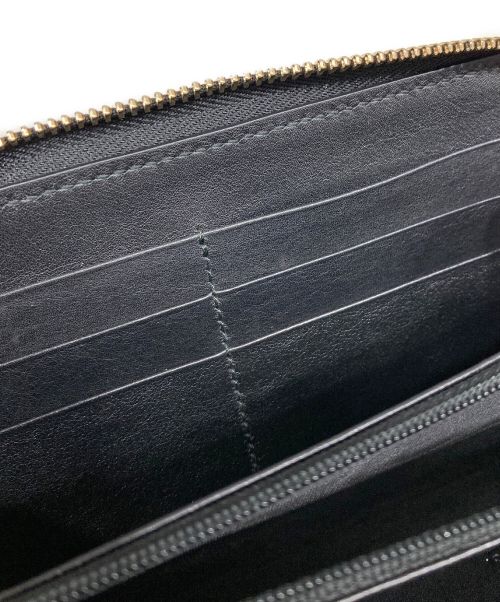 GUCCI（グッチ）GUCCI (グッチ) グッチシマラウンドファスナー長財布 ブラックの古着・服飾アイテム