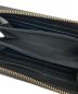 中古・古着 GUCCI (グッチ) グッチシマラウンドファスナー長財布 ブラック：20000円