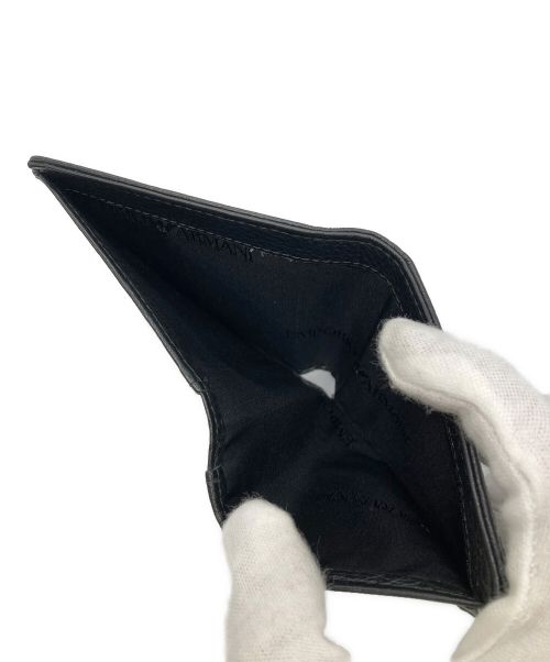 EMPORIO ARMANI（エンポリオアルマーニ）EMPORIO ARMANI (エンポリオアルマーニ) 2つ折り財布 ブラックの古着・服飾アイテム