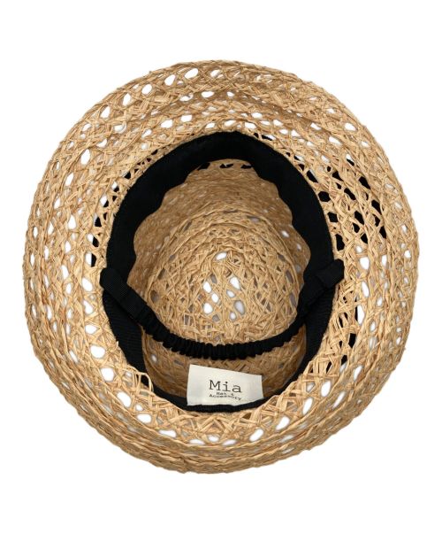 Mia Hat & Accessory（ミアハットアンドアクセサリー）Mia Hat & Accessory (ミアハットアンドアクセサリー) ラフィアハット ベージュ サイズ:-の古着・服飾アイテム