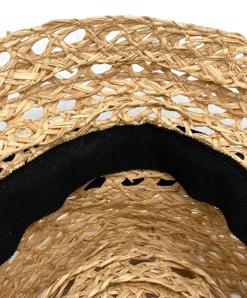 Mia Hat & Accessory（ミアハットアンドアクセサリー）Mia Hat & Accessory (ミアハットアンドアクセサリー) ラフィアハット ベージュ サイズ:-の古着・服飾アイテム