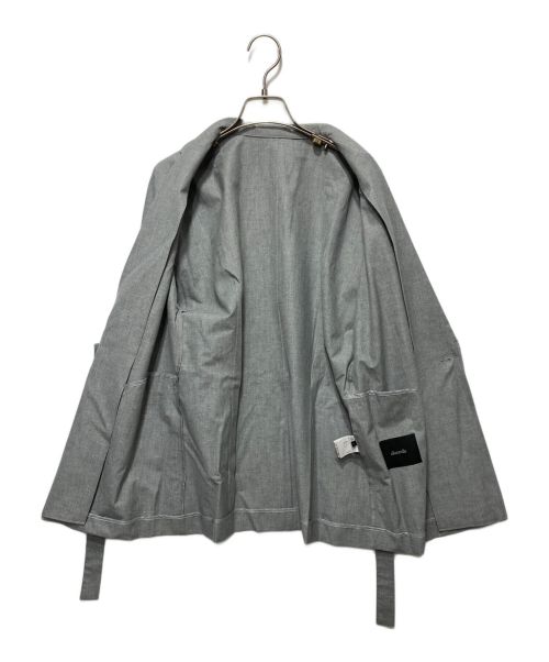 allureville（アルアバイル）allureville (アルアバイル) リネンストレッチサイドノットジャケット グレー サイズ:1の古着・服飾アイテム