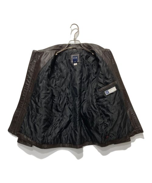 GAP（ギャップ）GAP (ギャップ) オールドレザージャケット ブラウン サイズ:XLの古着・服飾アイテム