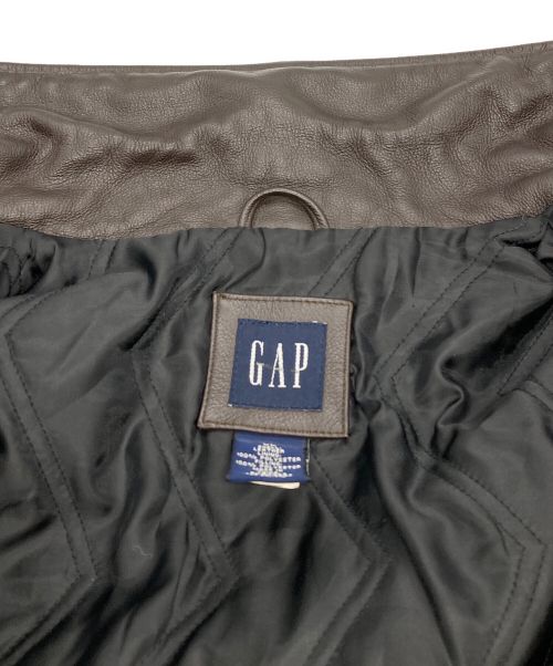 GAP（ギャップ）GAP (ギャップ) オールドレザージャケット ブラウン サイズ:XLの古着・服飾アイテム
