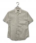 MACKINTOSH LONDONマッキントッシュ ロンドン）の古着「総柄半袖コットンリネンシャツ」｜グレー