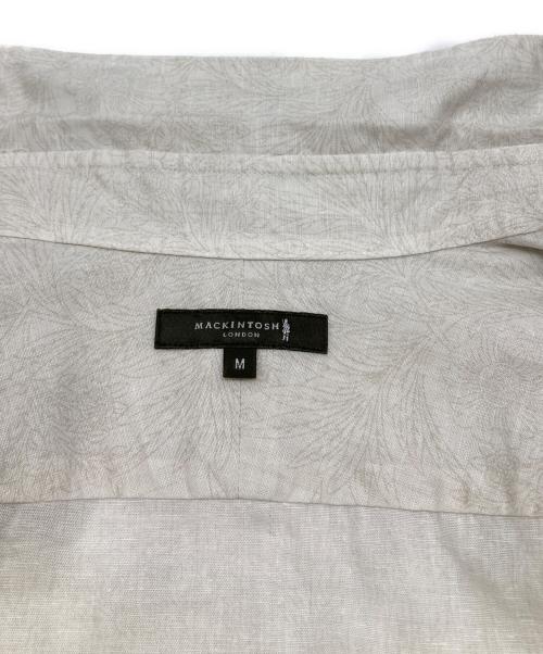 MACKINTOSH LONDON（マッキントッシュ ロンドン）MACKINTOSH LONDON (マッキントッシュ ロンドン) 総柄半袖コットンリネンシャツ グレー サイズ:Ｍの古着・服飾アイテム