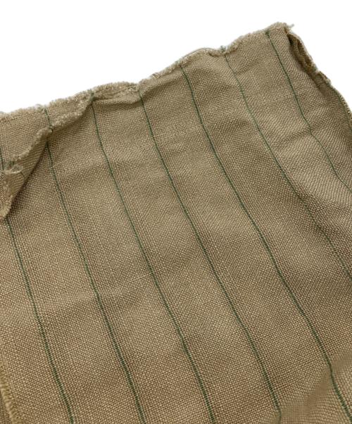 Adam et Rope（アダム エ ロペ）Adam et Rope (アダムエロペ) ストライプリネンワンピース ブラウン サイズ:Fの古着・服飾アイテム