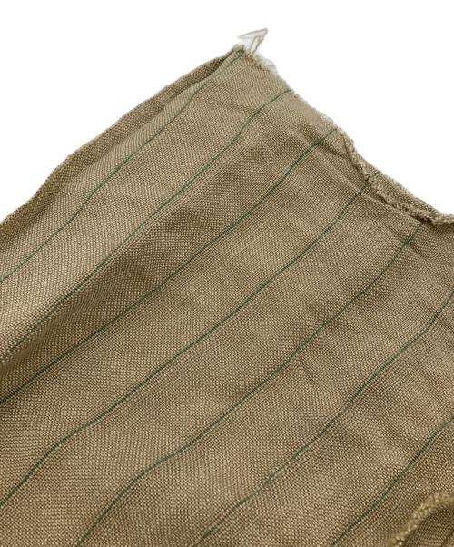 Adam et Rope（アダム エ ロペ）Adam et Rope (アダムエロペ) ストライプリネンワンピース ブラウン サイズ:Fの古着・服飾アイテム