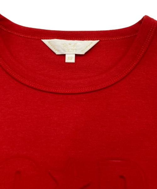 To b. by agnes b.（トゥービー バイ アニエスベー）To b. by agnes b. (トゥービー バイ アニエスベー) ロゴビッグシルエットTシャツ レッド サイズ:38の古着・服飾アイテム