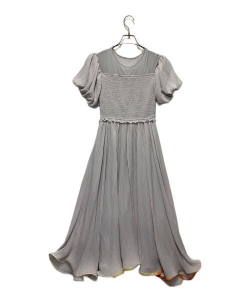 furfur（ファーファー）furfur (ファーファー) トリミングヘムシアードレス グレー サイズ:Fの古着・服飾アイテム