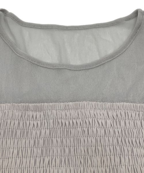 furfur（ファーファー）furfur (ファーファー) トリミングヘムシアードレス グレー サイズ:Fの古着・服飾アイテム