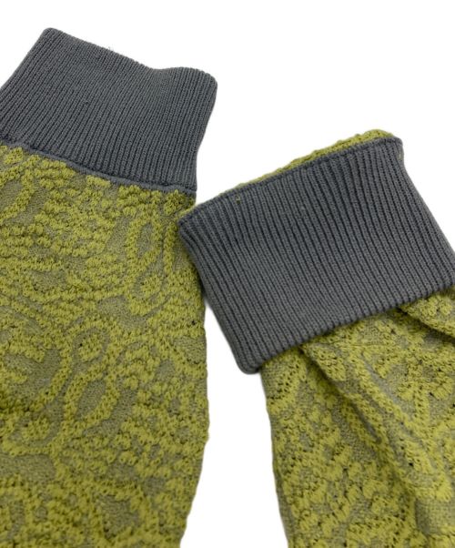 taupe（トープ）taupe (トープ) ジャガードカーディガン ライトグリーン サイズ:01の古着・服飾アイテム