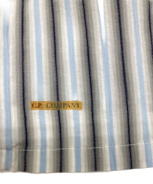 C.P COMPANY（シーピーカンパニー）C.P COMPANY (シーピーカンパニー) ストライプシャツ ブルー×グレー サイズ:5の古着・服飾アイテム