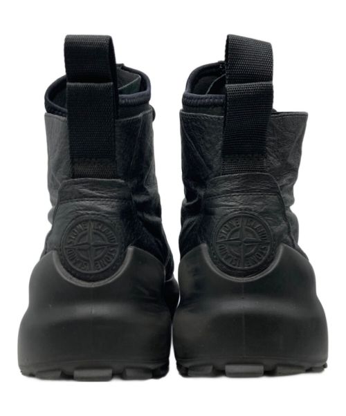 STONE ISLAND（ストーンアイランド）STONE ISLAND (ストーンアイランド) ECCO (エコー) センタージップレザーミリタリーブーツ ブラック サイズ:42の古着・服飾アイテム