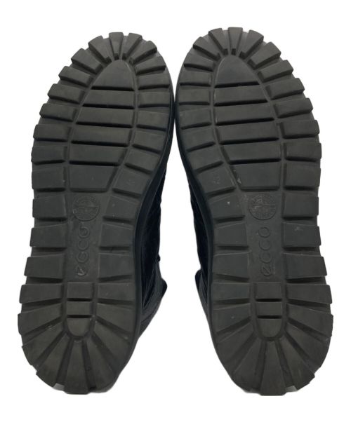 STONE ISLAND（ストーンアイランド）STONE ISLAND (ストーンアイランド) ECCO (エコー) センタージップレザーミリタリーブーツ ブラック サイズ:42の古着・服飾アイテム