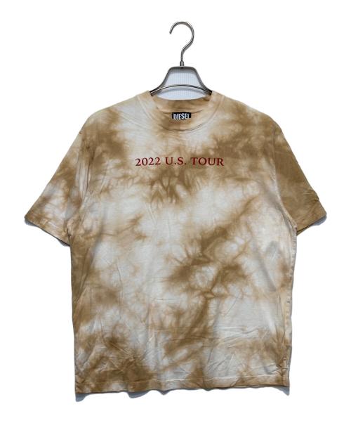 DIESEL（ディーゼル）DIESEL (ディーゼル) タイダイプリントTシャツ ベージュ サイズ:Sの古着・服飾アイテム