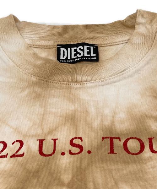 DIESEL（ディーゼル）DIESEL (ディーゼル) タイダイプリントTシャツ ベージュ サイズ:Sの古着・服飾アイテム