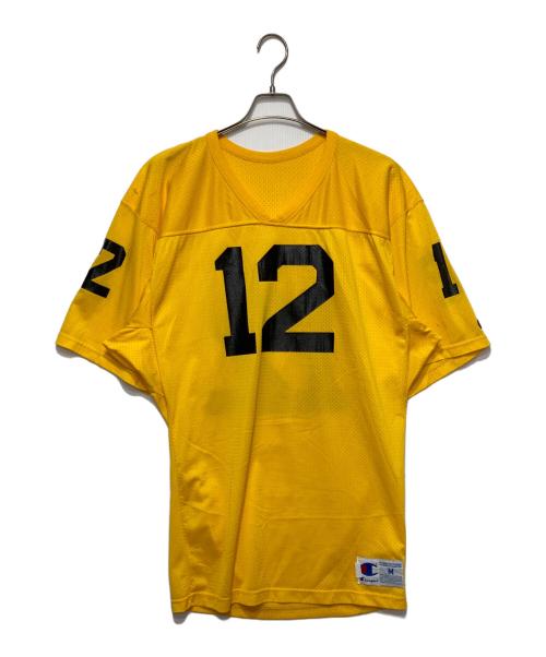 Champion（チャンピオン）Champion (チャンピオン) メッシュフットボールT イエロー サイズ:Ｍの古着・服飾アイテム
