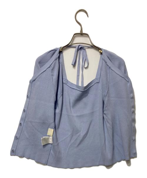 Diagram（ダイアグラム）Diagram (ダイアグラム) パフスリーブトップス ブルー サイズ:36の古着・服飾アイテム