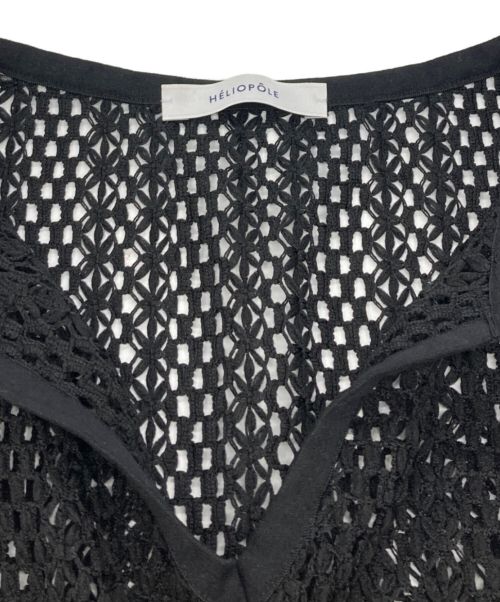 heliopole（エリオポール）heliopole (エリオポール) クロシェレースワンピース ブラック サイズ:38の古着・服飾アイテム