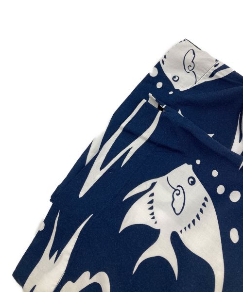 POLO RALPH LAUREN（ポロ・ラルフローレン）POLO RALPH LAUREN (ポロ・ラルフローレン) フィッシュ柄レーヨンオープンカラーシャツ ネイビー サイズ:XL 未使用品の古着・服飾アイテム