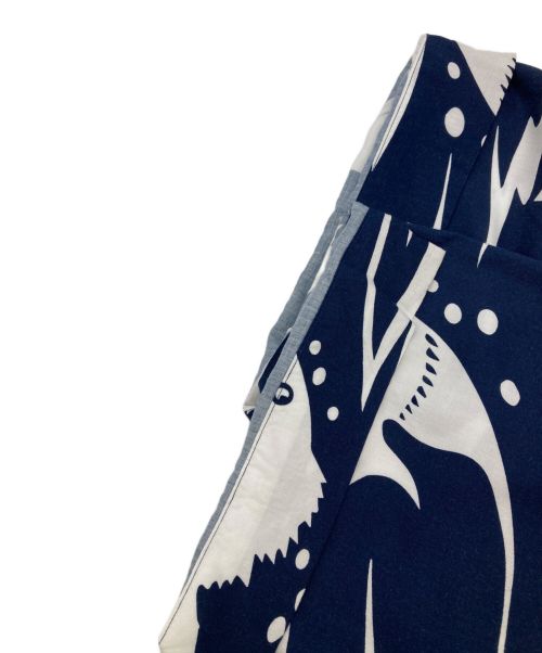 POLO RALPH LAUREN（ポロ・ラルフローレン）POLO RALPH LAUREN (ポロ・ラルフローレン) フィッシュ柄レーヨンオープンカラーシャツ ネイビー サイズ:XL 未使用品の古着・服飾アイテム