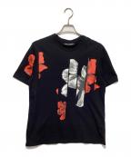 NEIL BARRETTニールバレット）の古着「Flower Print Tシャツ」｜ブラック