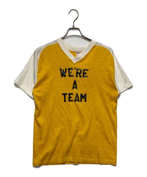 COLLEGIATE PACIFIC（カレッジパシフィック）COLLEGIATE PACIFIC (カレッジパシフィック) プリントTシャツ イエロー サイズ:Ｌの古着・服飾アイテム