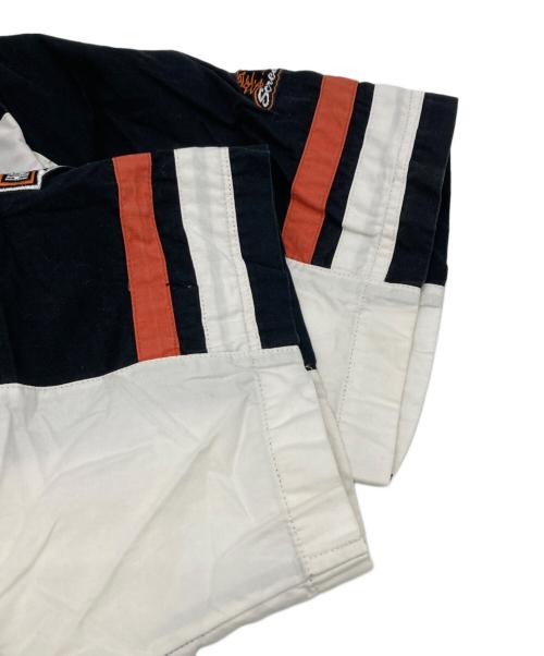 HARLEY-DAVIDSON（ハーレーダビッドソン）HARLEY-DAVIDSON (ハーレーダビッドソン) 刺繍半袖シャツ ブラック サイズ:Ｌの古着・服飾アイテム