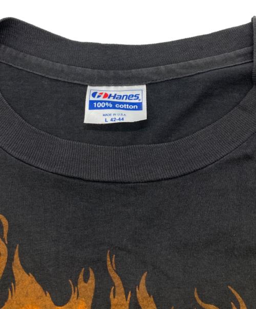 Hanes（ヘインズ）Hanes (ヘインズ) プリントTシャツ ブラック サイズ:Ｌの古着・服飾アイテム