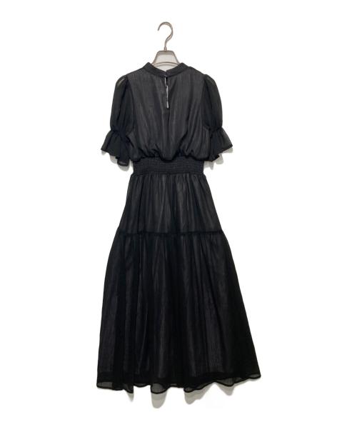 PROPORTION BODY DRESSING（プロポーションボディドレッシング）PROPORTION BODY DRESSING (プロポーションボディドレッシング) シフォンギャザーワンピース ブラック サイズ:S 未使用品の古着・服飾アイテム