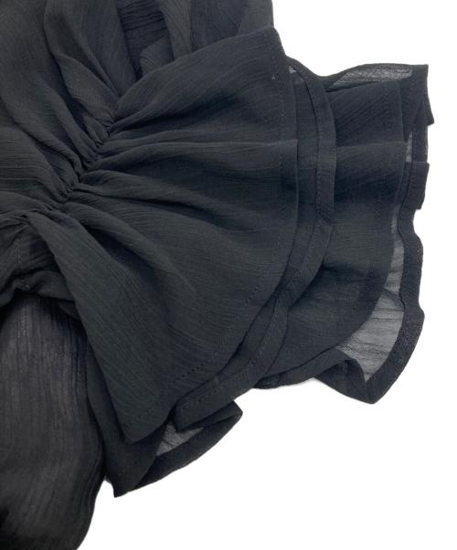 PROPORTION BODY DRESSING（プロポーションボディドレッシング）PROPORTION BODY DRESSING (プロポーションボディドレッシング) シフォンギャザーワンピース ブラック サイズ:S 未使用品の古着・服飾アイテム