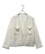 ADAWASアダワス）の古着「SUMMER TWEED KNIT JACKET」｜ミルク