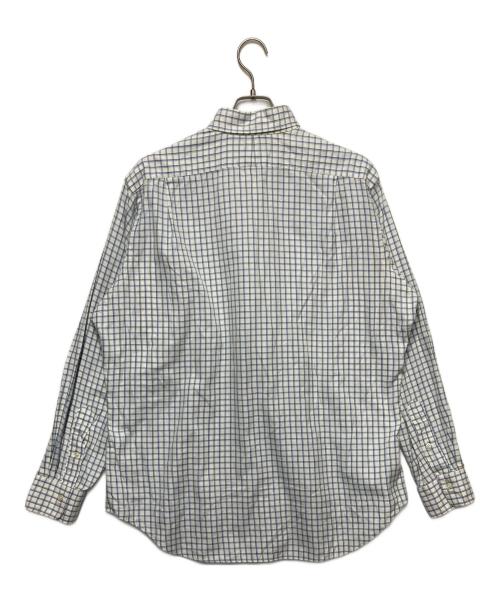 POLO RALPH LAUREN（ポロ・ラルフローレン）POLO RALPH LAUREN (ポロ・ラルフローレン) チェックシャツ ホワイト×ネイビー サイズ:Ｌの古着・服飾アイテム