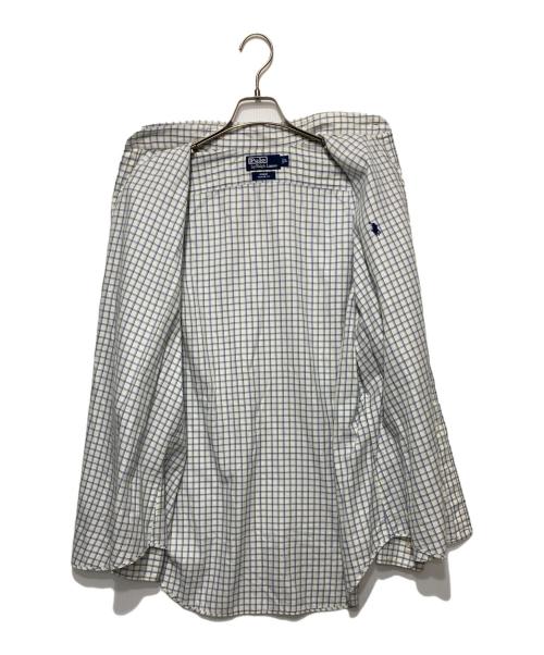 POLO RALPH LAUREN（ポロ・ラルフローレン）POLO RALPH LAUREN (ポロ・ラルフローレン) チェックシャツ ホワイト×ネイビー サイズ:Ｌの古着・服飾アイテム