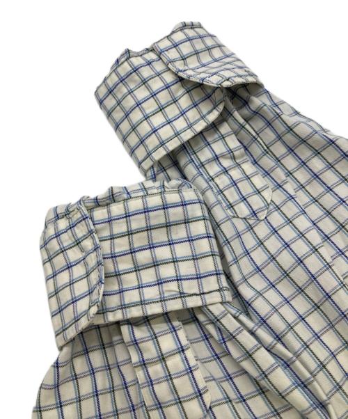 POLO RALPH LAUREN（ポロ・ラルフローレン）POLO RALPH LAUREN (ポロ・ラルフローレン) チェックシャツ ホワイト×ネイビー サイズ:Ｌの古着・服飾アイテム