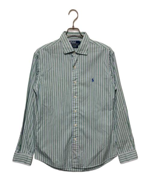 POLO RALPH LAUREN（ポロ・ラルフローレン）POLO RALPH LAUREN (ポロ・ラルフローレン) ストライプシャツ グリーン サイズ:Lの古着・服飾アイテム