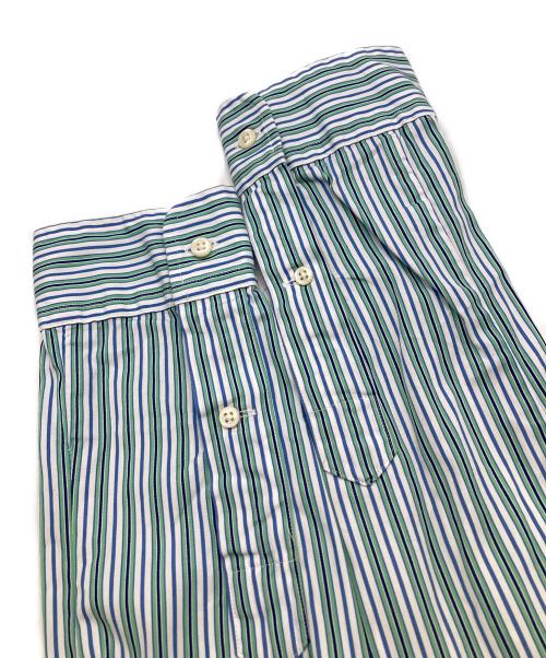 POLO RALPH LAUREN（ポロ・ラルフローレン）POLO RALPH LAUREN (ポロ・ラルフローレン) ストライプシャツ グリーン サイズ:Lの古着・服飾アイテム