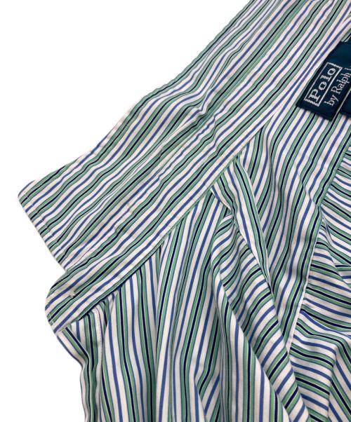 POLO RALPH LAUREN（ポロ・ラルフローレン）POLO RALPH LAUREN (ポロ・ラルフローレン) ストライプシャツ グリーン サイズ:Lの古着・服飾アイテム