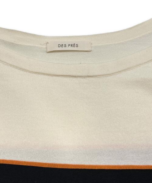 DES PRES（デ プレ）DES PRES (デ プレ) コンパクトコットン ボートネックプルオーバー ベージュ サイズ:Fの古着・服飾アイテム