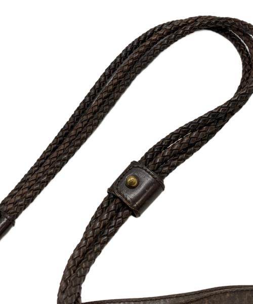 GUCCI（グッチ）GUCCI (グッチ) GGキャンバス レザー ショルダーバッグ ブラウンの古着・服飾アイテム